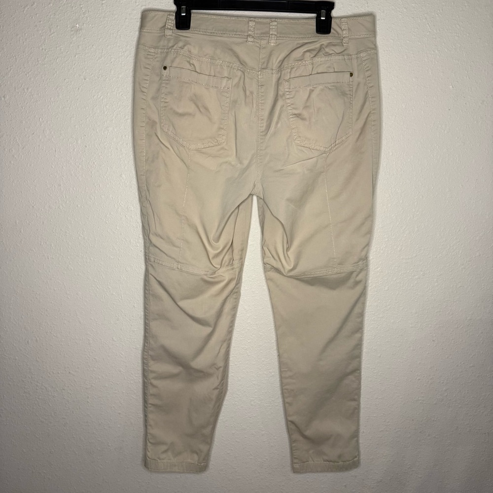 Chico’s Cotton Blend Long Pants Casual Zip Pockets Women’s Size 12 (Chico’s 2) - Picture 2 of 14